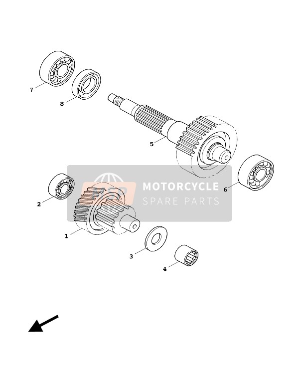 Yamaha XC125A CYGNUS 2000 Transmission for a 2000 Yamaha XC125A CYGNUS